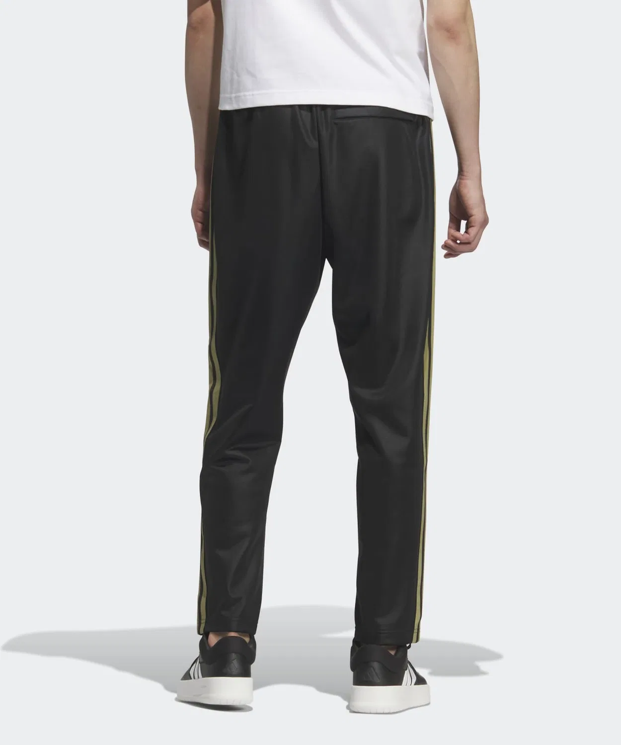Мужские спортивные брюки с двойным трикотажем, открытый низ, модель Stadium Gold, Adidas, Black/Gold — фото 2
