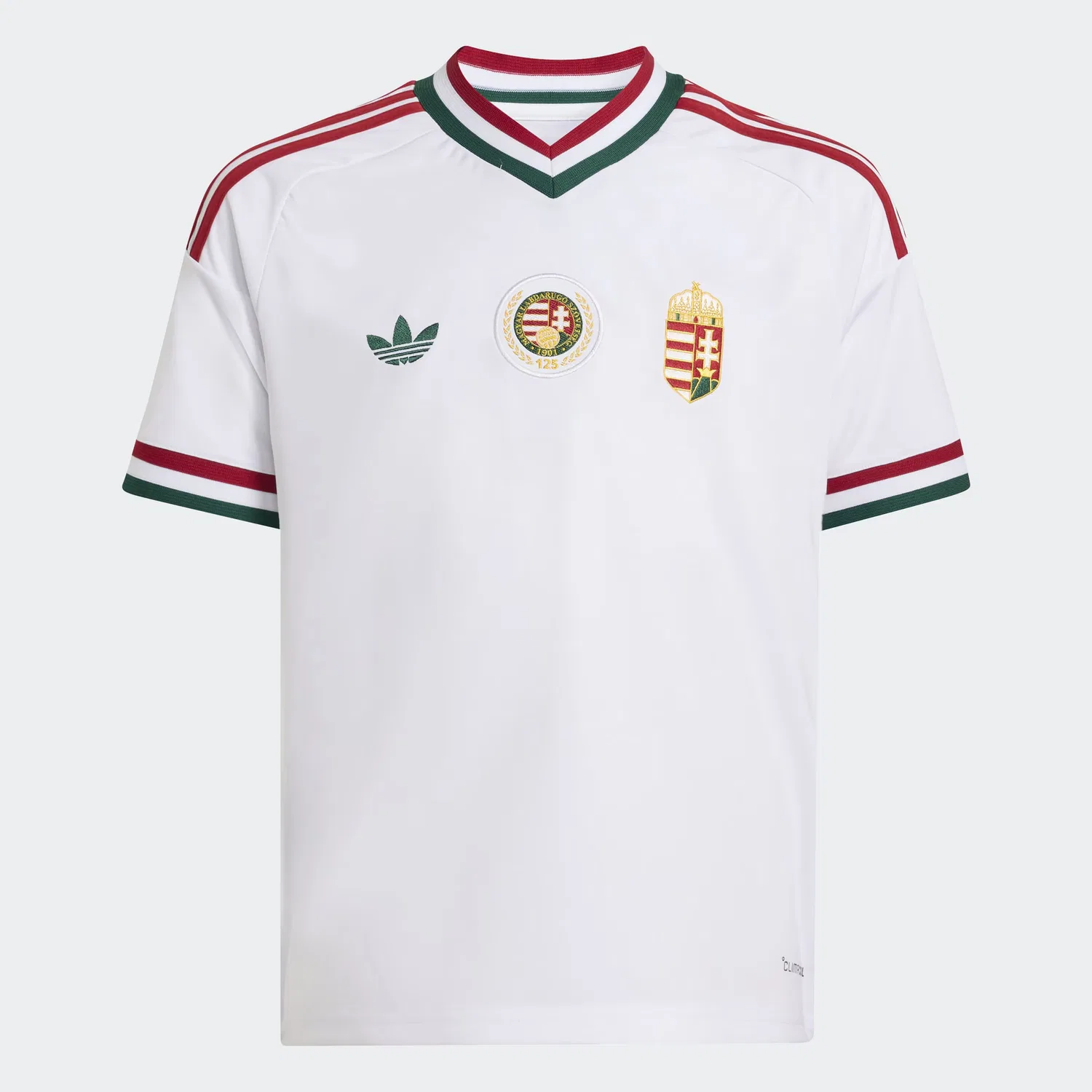 Детская выездная футболка Adidas Performance Shirt Hungary 26 Away Kids белого цвета — фото 2