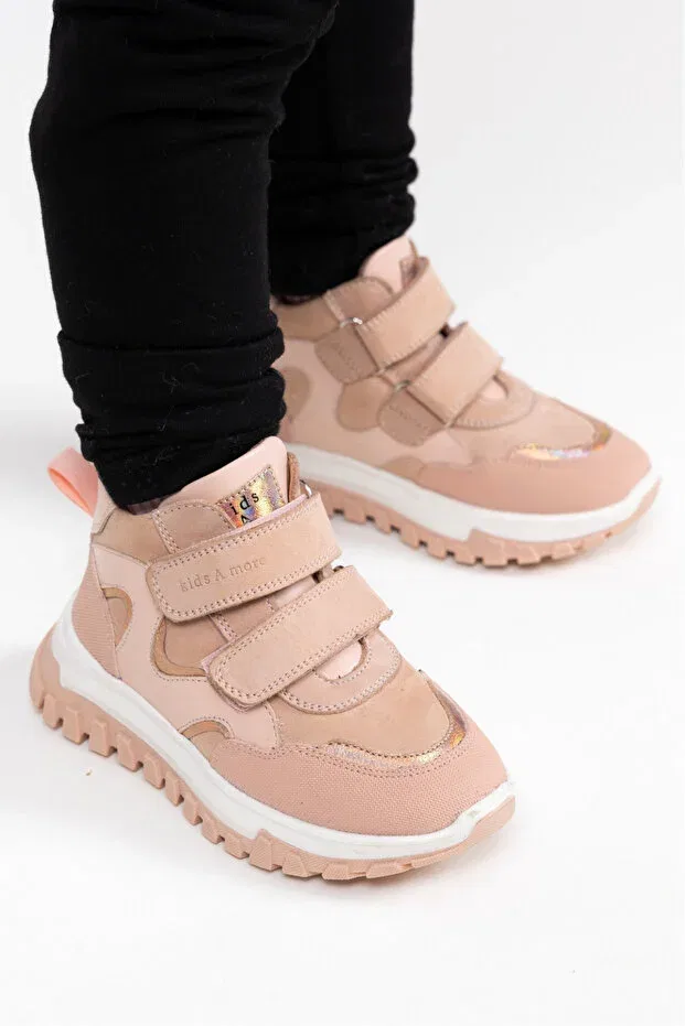 Детские ботинки для девочек на плоской подошве Amore Kids A More, Powder — фото 2
