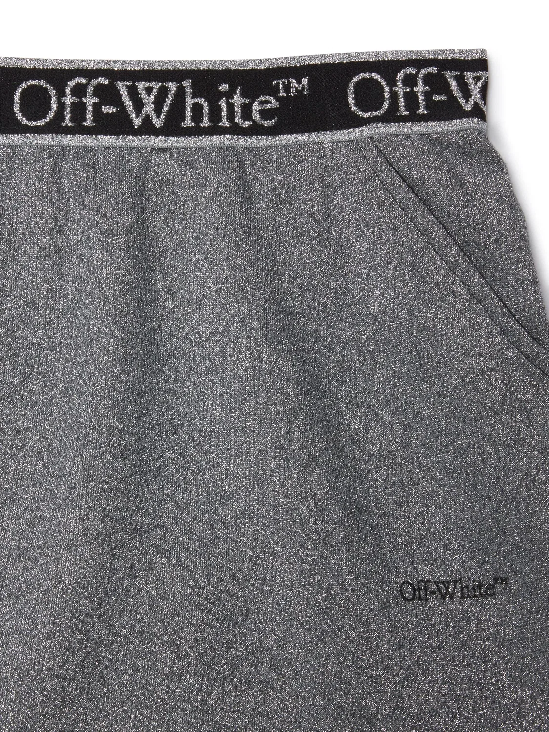 Юбка с логотипом на резинке OFF-WHITE, серый — фото 2