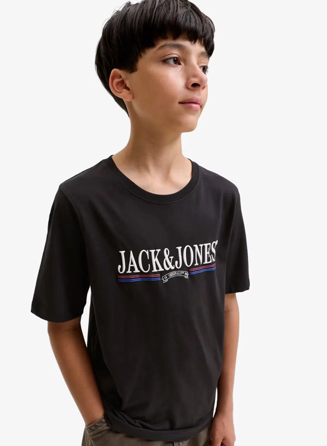 Футболка с принтом JJ Youth graphic box Jack & Jones Junior, черный — фото 3
