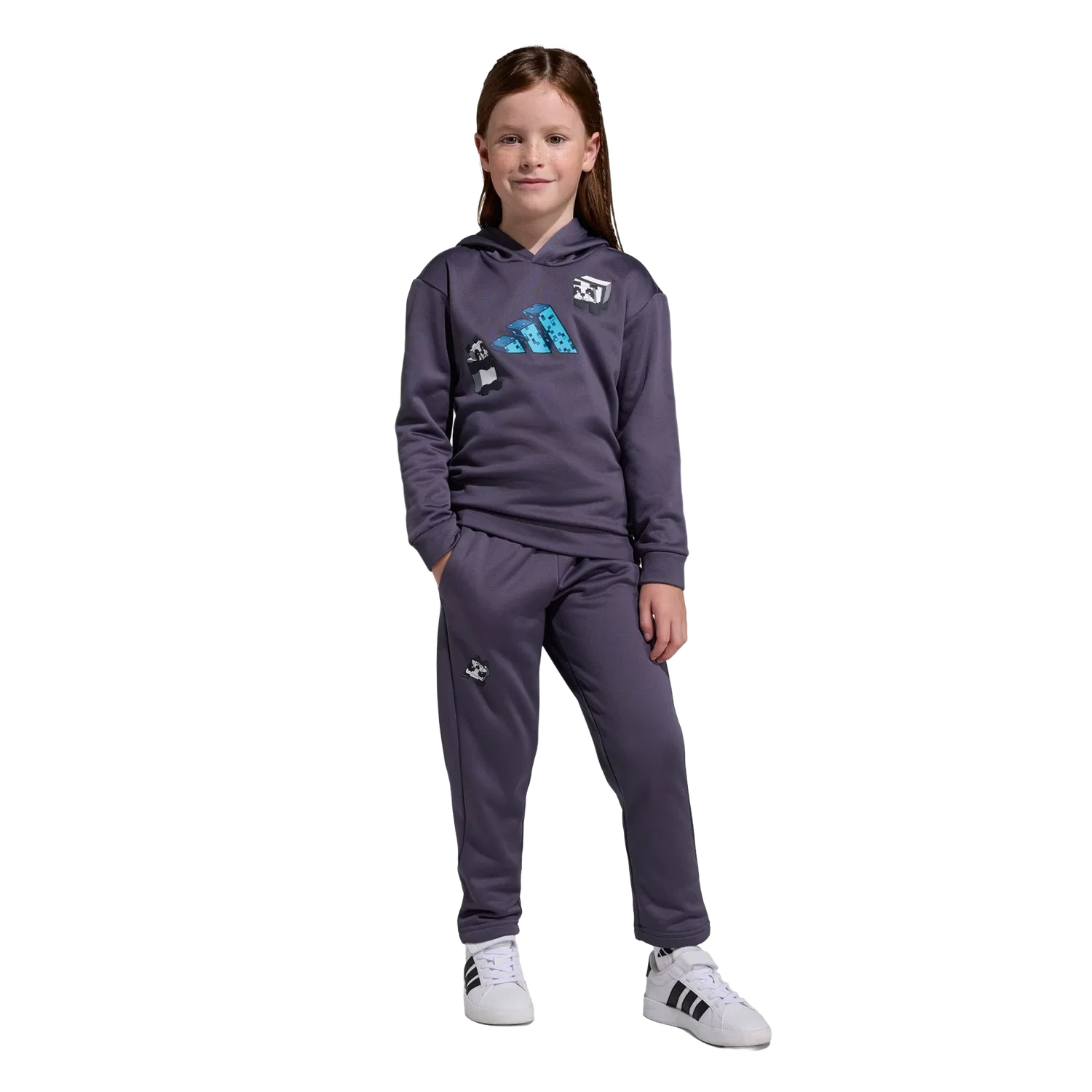 Детский спортивный костюм Minecraft Adidas, серый — фото 2