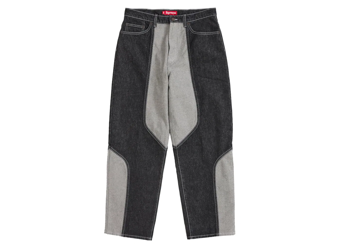 Мужские джинсы с контрастными вставками Supreme Jean, Black