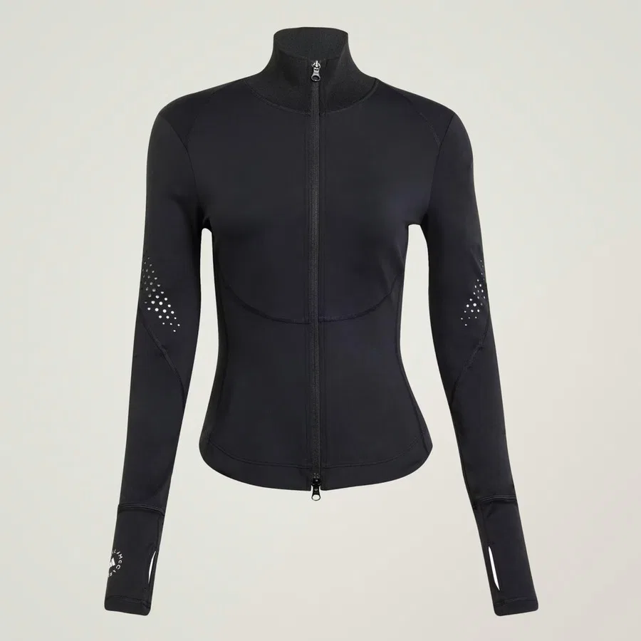 Женский свитшот с молнией Training Midlayer adidas By Stella McCartney, Черный — фото 4