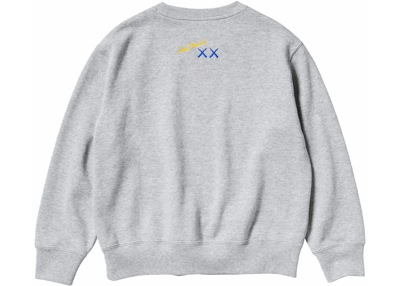 Детский свитшот с принтом KAWS x Uniqlo Warhol Kids' Graphic 472991 Sweatshirt KAWS, Gray — фото 2