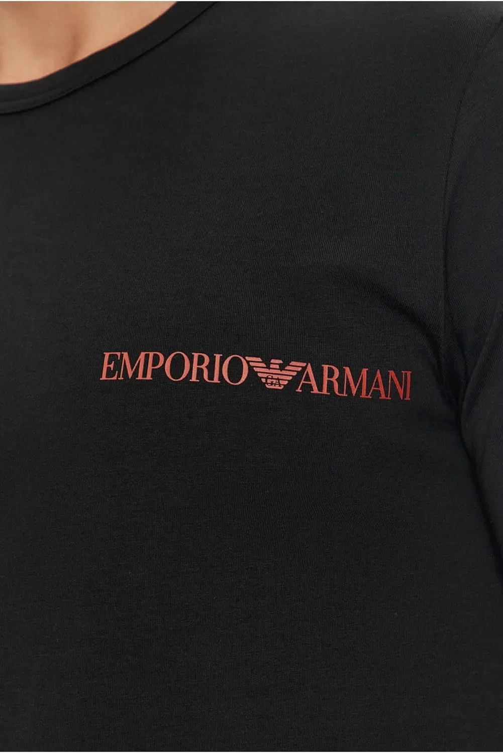 Мужская футболка с логотипом Emporio Armani Slim Fit, Black/Black — фото 4