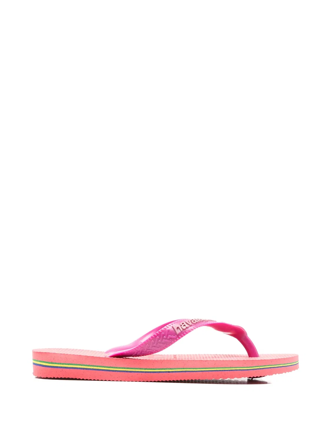 Шлепанцы Brazil с нашивкой-логотипом Havaianas Kids, розовый