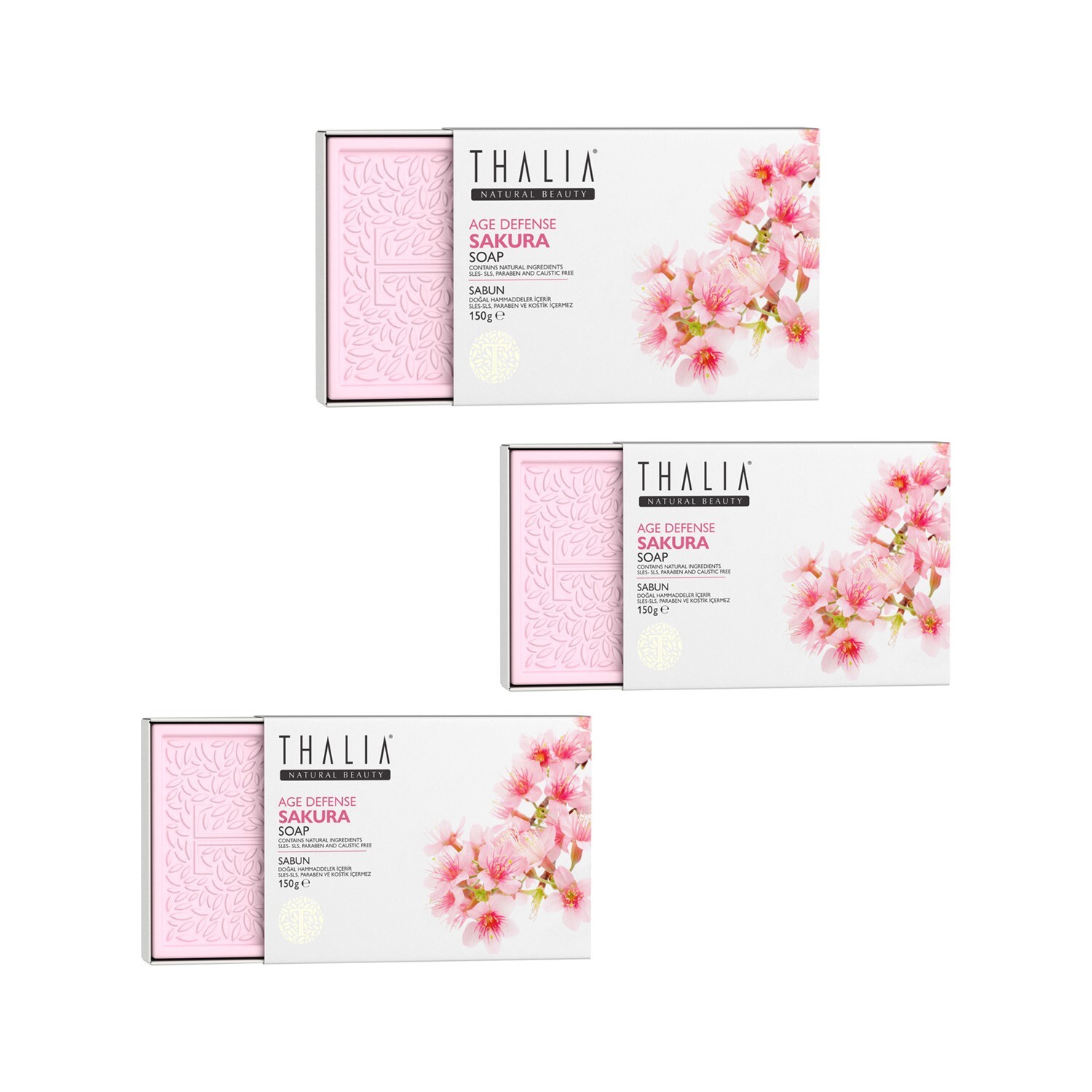 

Антивозрастное мыло Thalia Sakura, 3 x 150 г