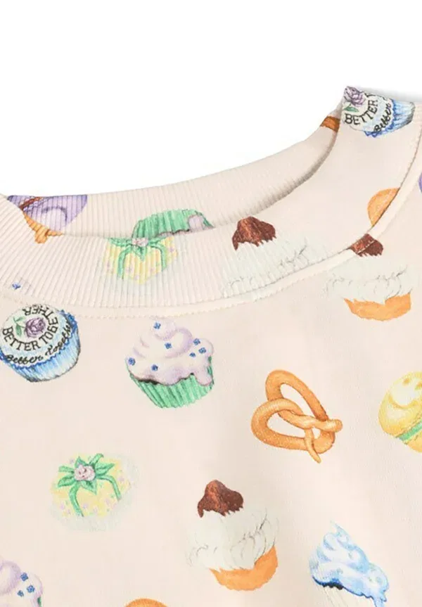 Свитшот с принтом Food Molo, mini cakes — фото 3