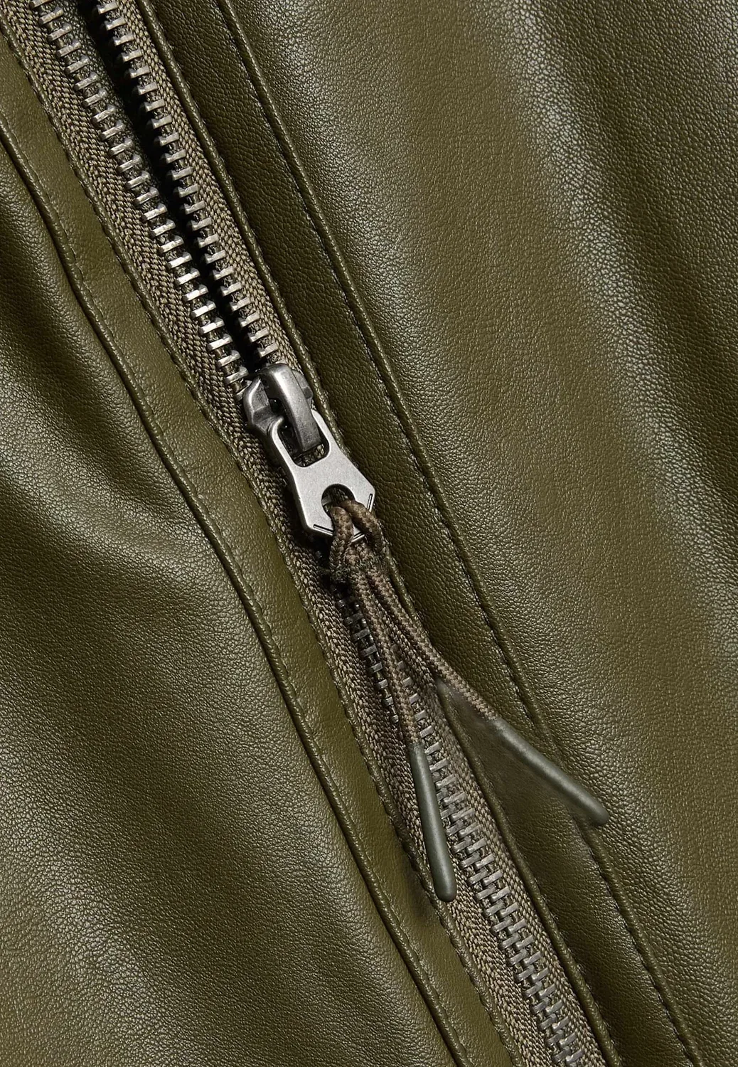 Куртка унисекс из искусственной кожи Marks & Spencer, Khaki — фото 3