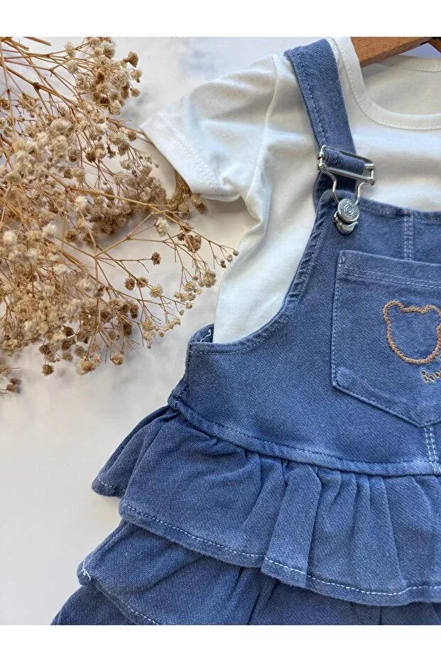 Детский комплект из куртки и юбки с принтом Party Baby Buu, Dark Blue — фото 3