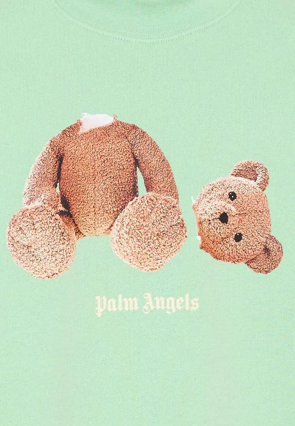 Худи с принтом животных Unisex Palm Angels, green, зеленый — фото 3