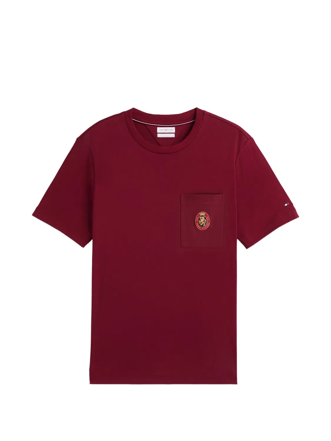 Футболка с карманом и логотипом, красная Tommy Hilfiger, красный