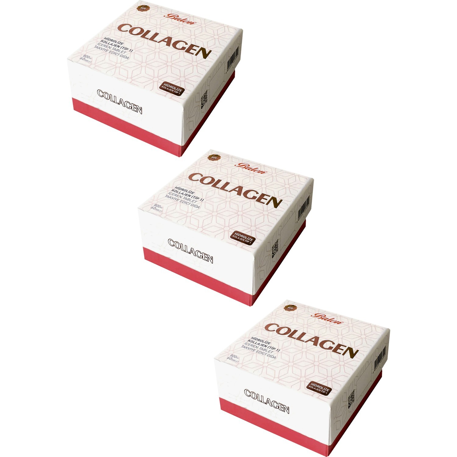 

Добавка Balen Collagen 800 мг, 3 упаковки по 60 капсул