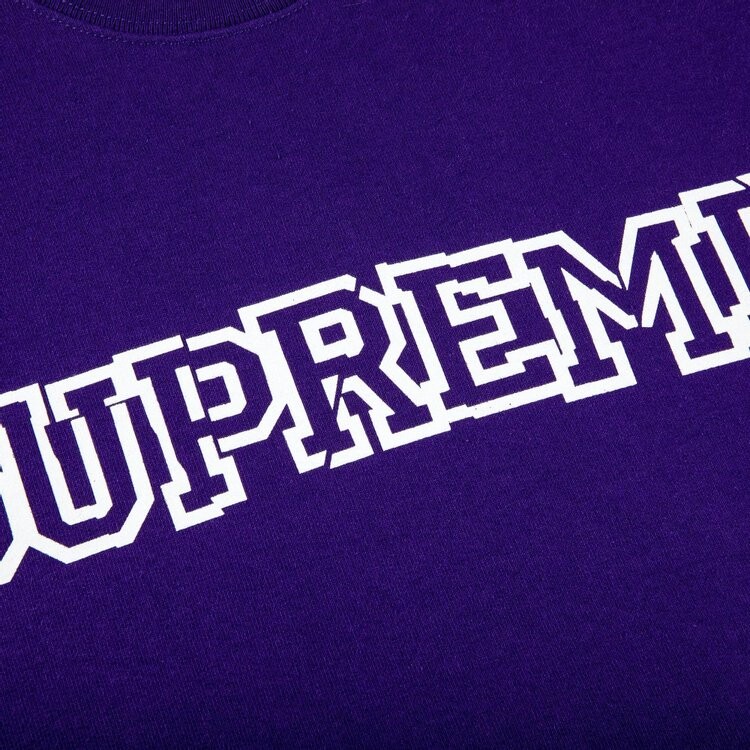 Толстовка Supreme Shattered Logo Crewneck 'Purple', фиолетовый — фото 3