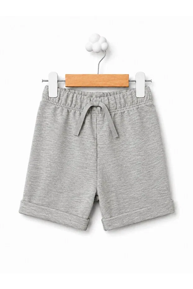 Детский комплект шорт для мальчиков 100% хлопок Basics For My Baby, Light Blue-Gray-Navy Blue — фото 3