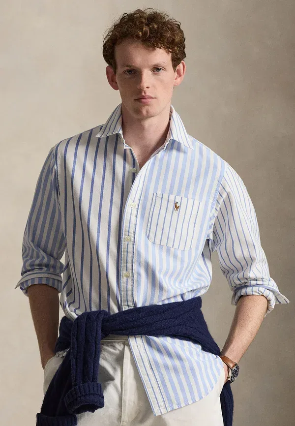 Рубашка из хлопка Classic fit oxford fun shirt Polo Ralph Lauren, синий