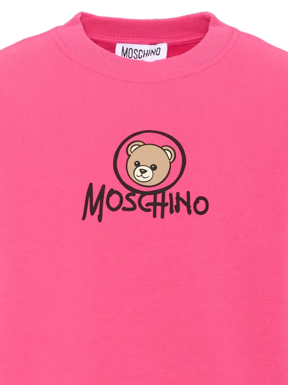 Свитер с логотипом Медведя Тедди Moschino Kids, розовый — фото 3