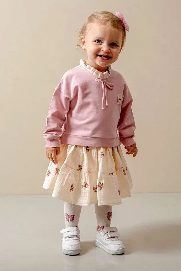 Детский комплект для девочек с принтом Glam Jnf Kids, Pink
