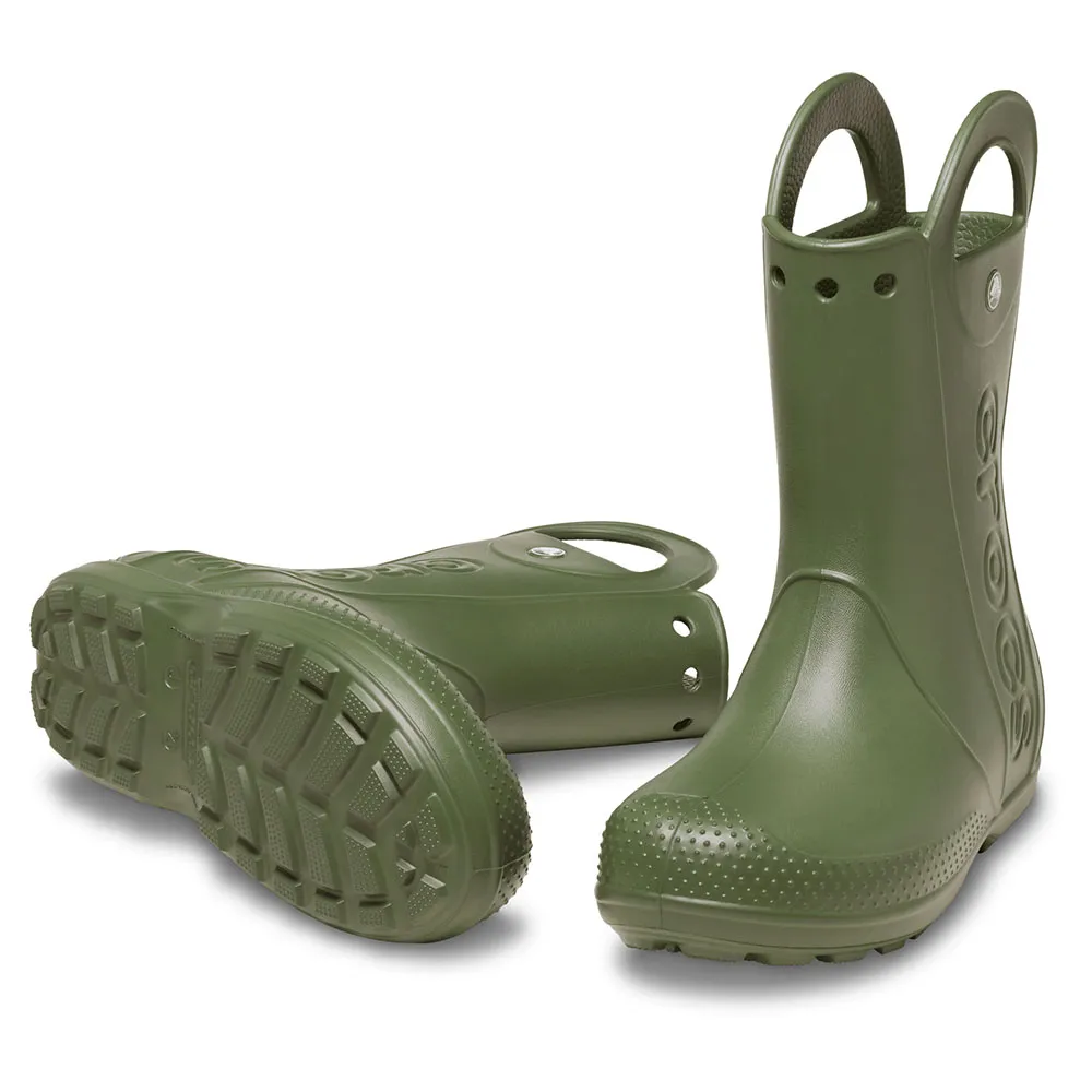 Детские резиновые сапоги Crocs Hand It, зеленый — фото 2