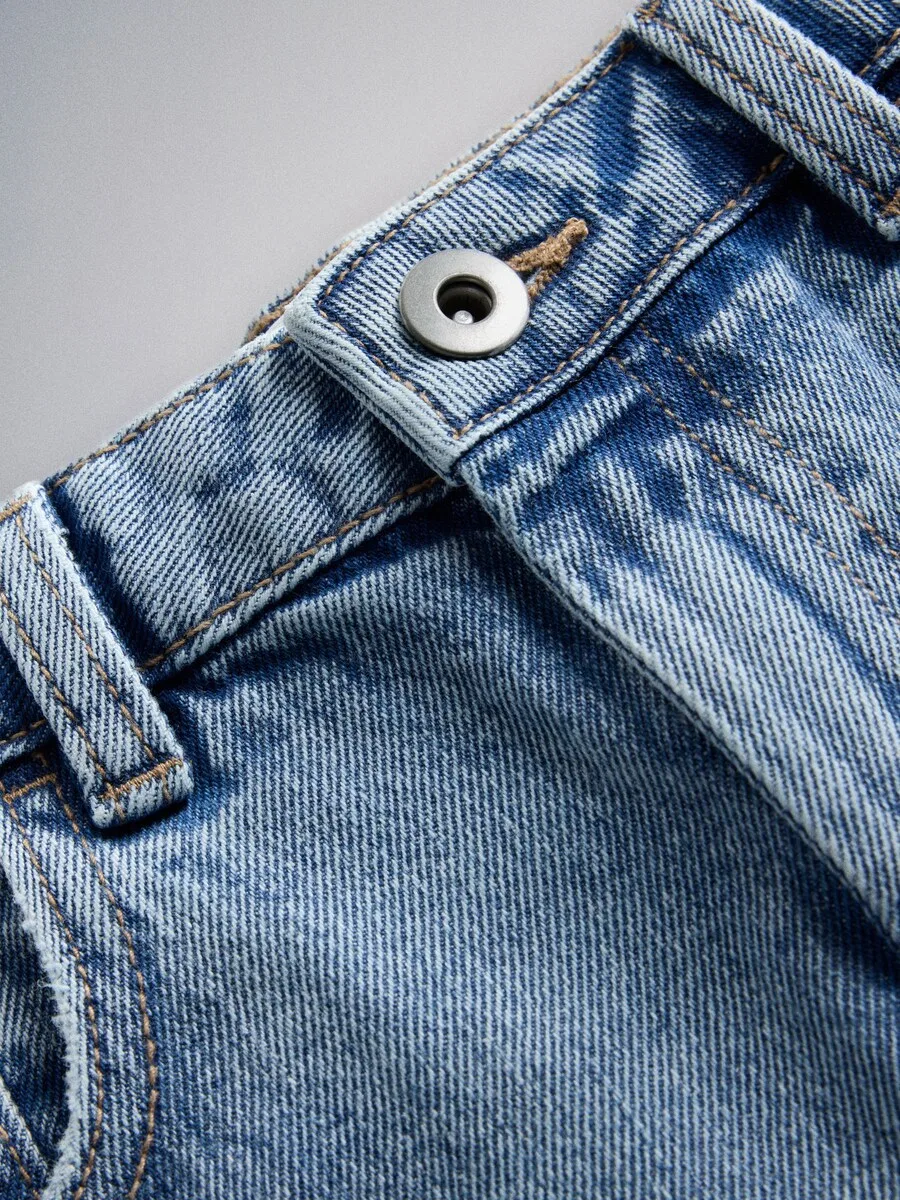 Джинсы свободного кроя The Set Baggy Jeans синего и темно-синего цвета — фото 4
