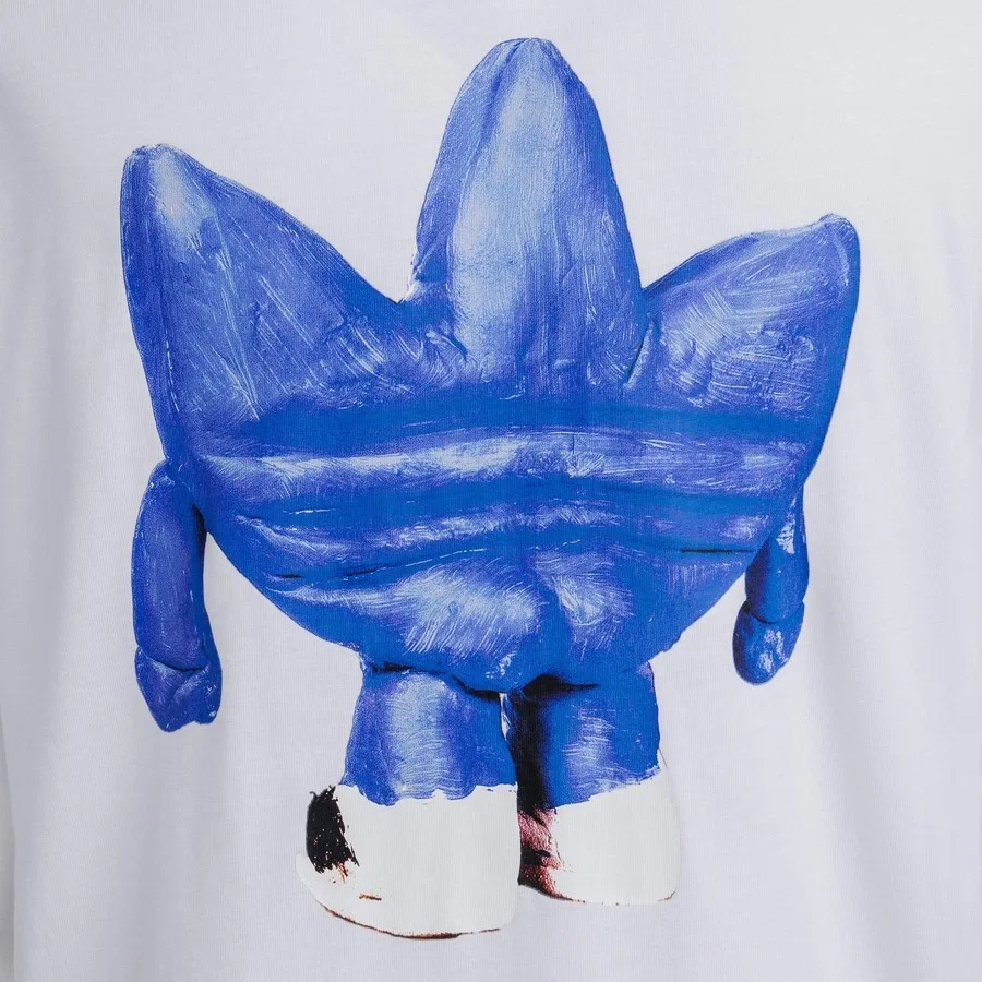 Футболка с длинным рукавом Clay Trefoil adidas, Белый — фото 4