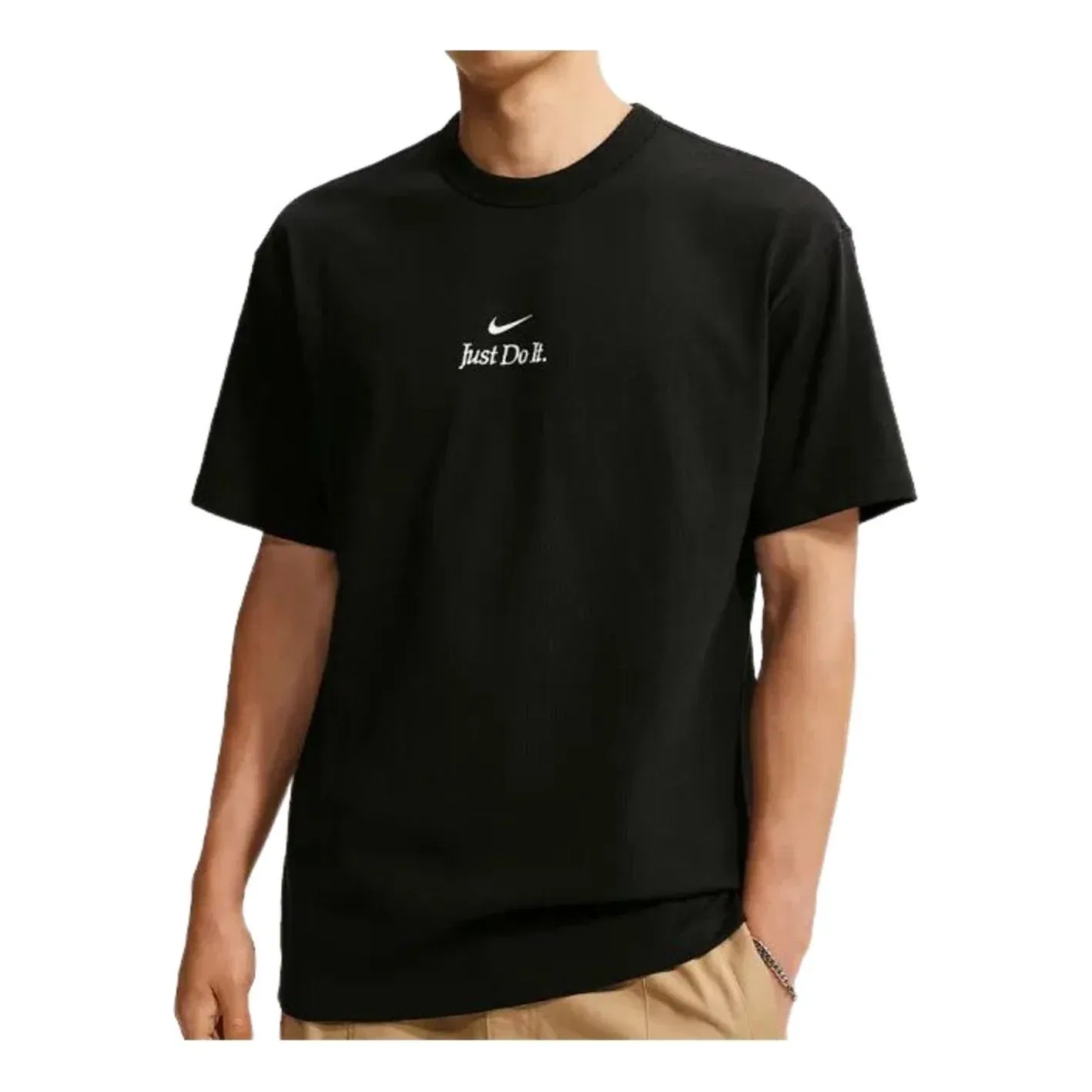 Мужская футболка T-Shirt Asia Sizing 'Black' Nike, черный