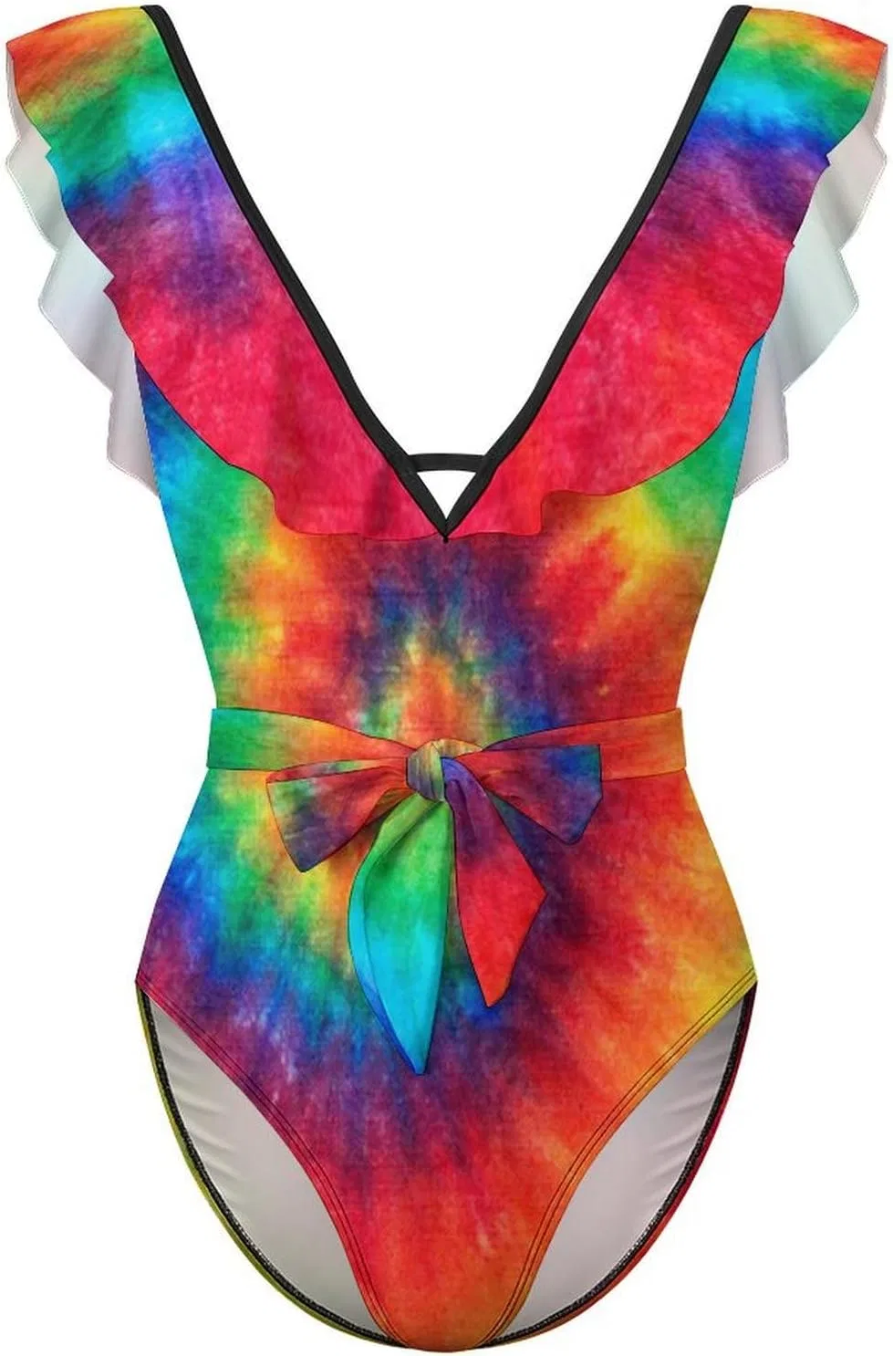 Женский слитный купальник с змеиным принтом Tie Dye One Piece, Style-4 — фото 4