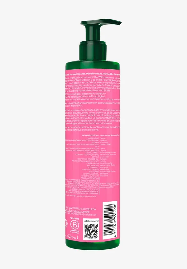 Лосьон для тела с витамином E Wildrose smoothing body lotion Weleda 250 мл — фото 2