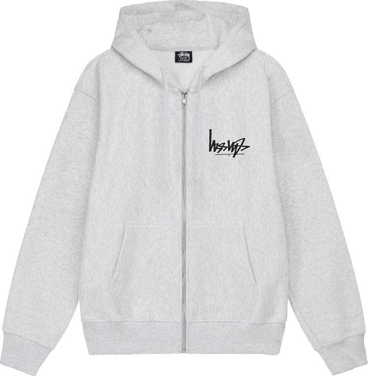 

Худи Stussy Flipped Zip Hoodie 'Ash Heather', серый