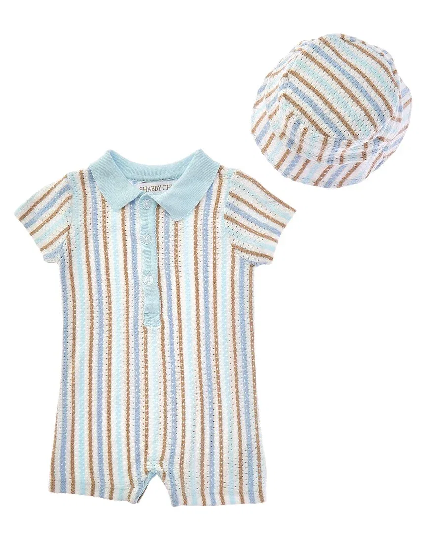 Детский комплект шорт-комбинезонов с принтом Saltwater Slide Shabby Chic, синий
