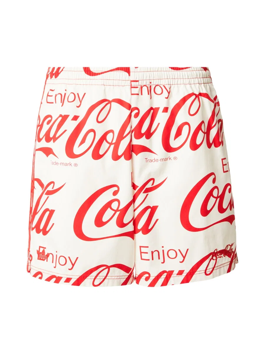Шорты ADIDAS ORIGINALS свободного кроя 'Coca-Cola Classic' белого цвета