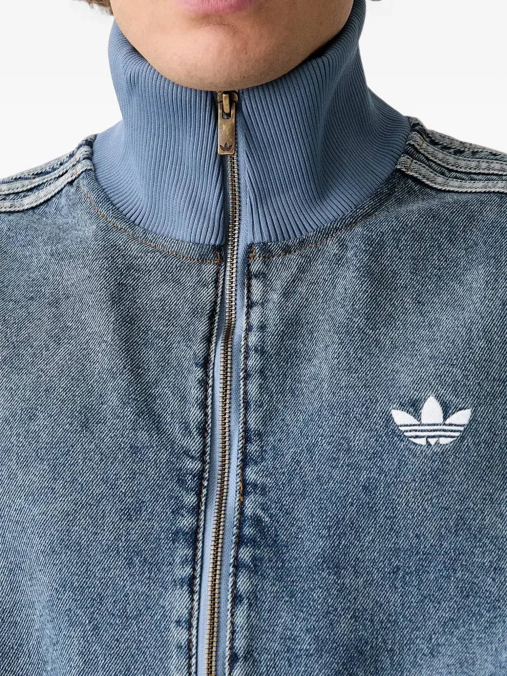 Джинсовая куртка Firebird Adicolor adidas, синий — фото 4