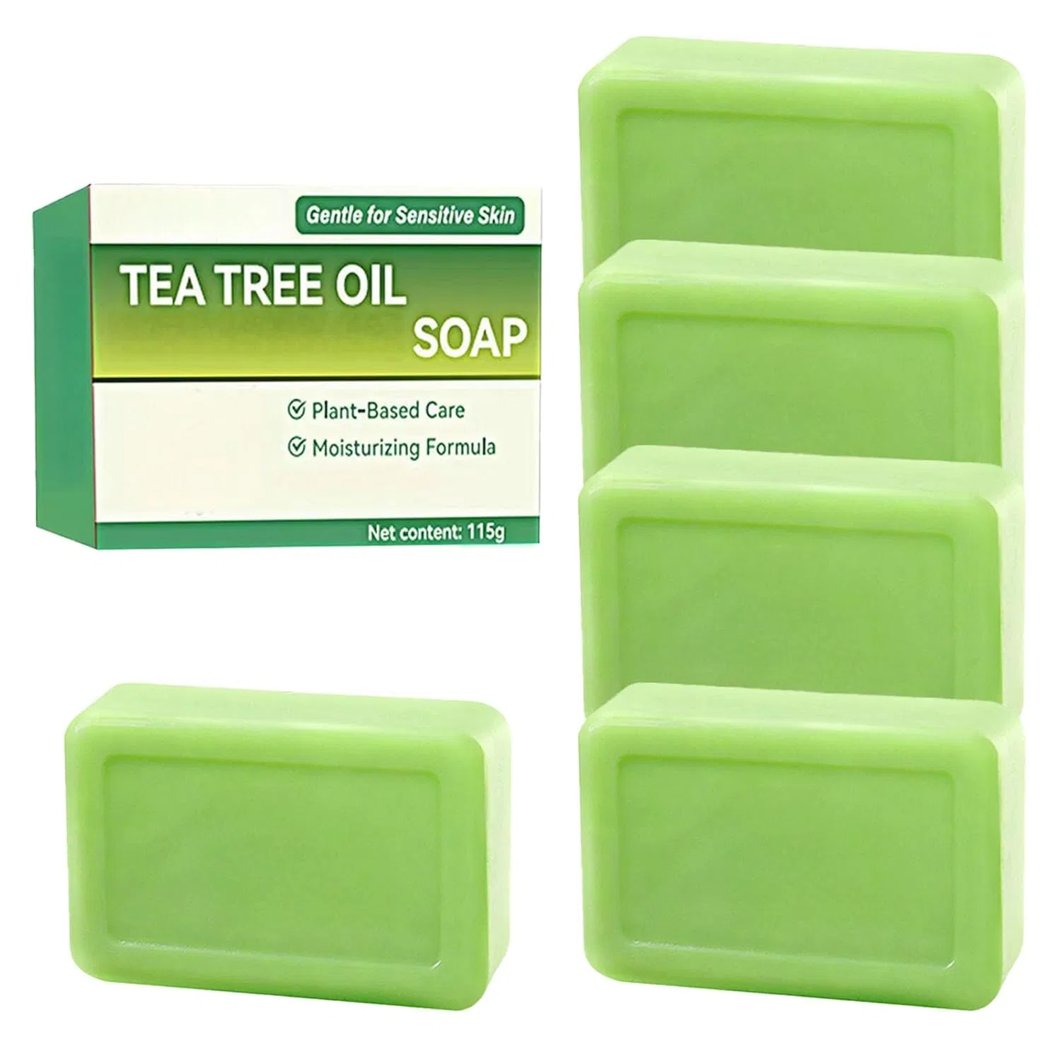 Мыло твердое с маслом чайного дерева, Kraein, 115 г, 5pcs