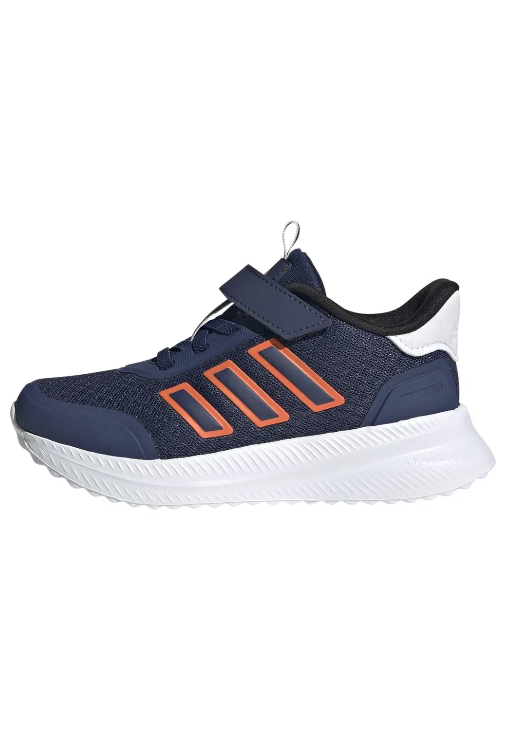 Детские кроссовки для мальчиков с эластичными шнурками X_plr Hook and Loop Shoes Kids Adidas, Dark Blue Semi Impact Orange Ftwr White