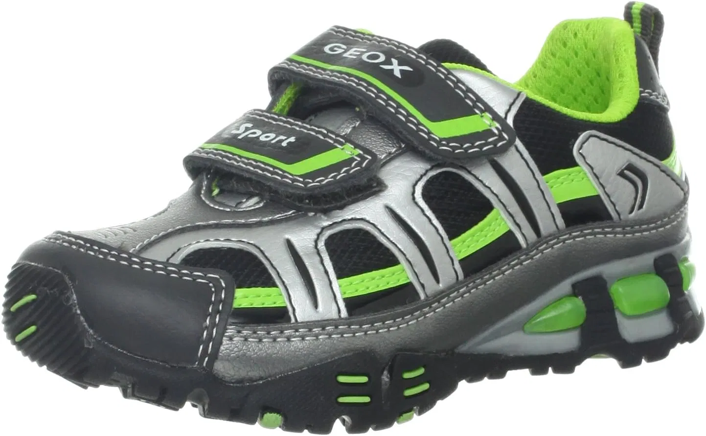 Детские кроссовки для мальчиков Clighteclipse14 Geox, Silver/Lime
