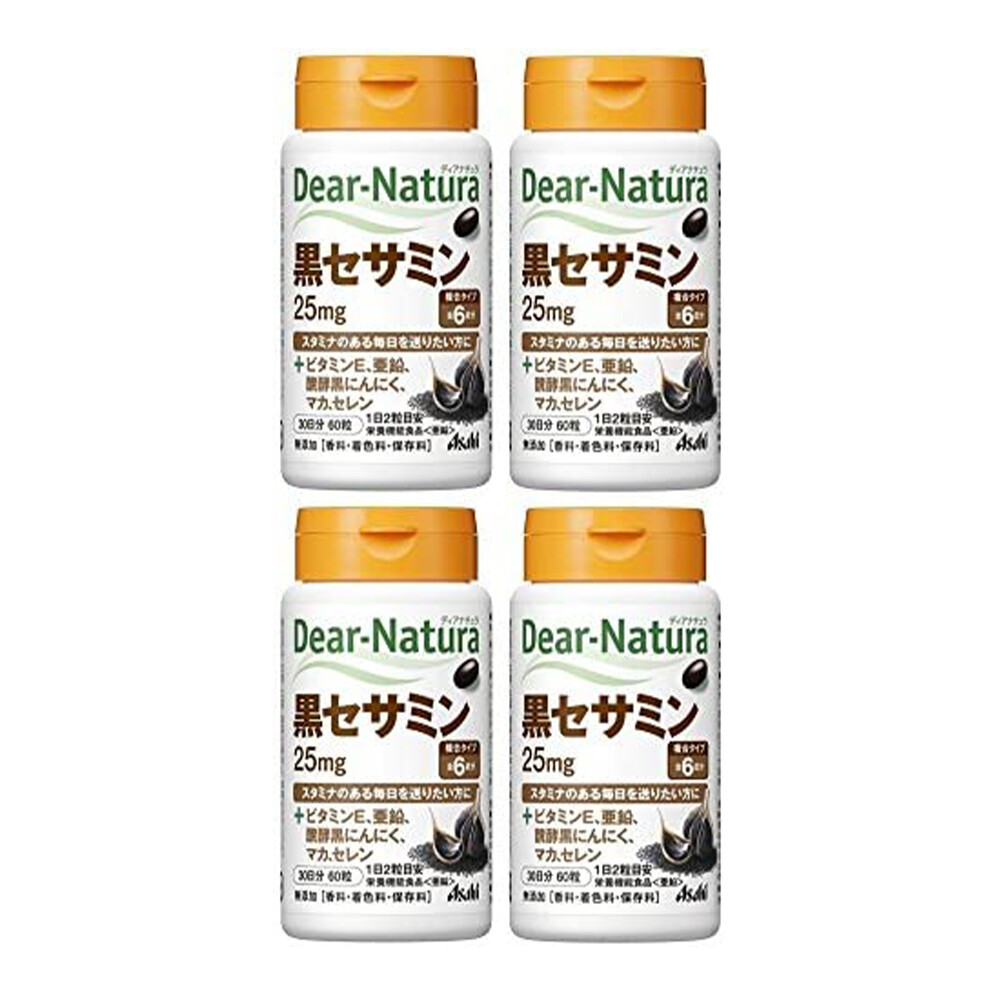 

Чёрный сезамин Asahi Dear Natura, 4 предмета, 60х4 капсул