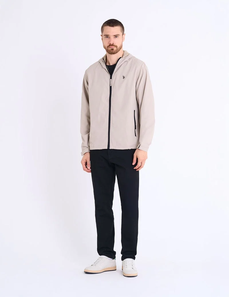 Ветровка U.S. Polo Assn Hooded, хаки — фото 4