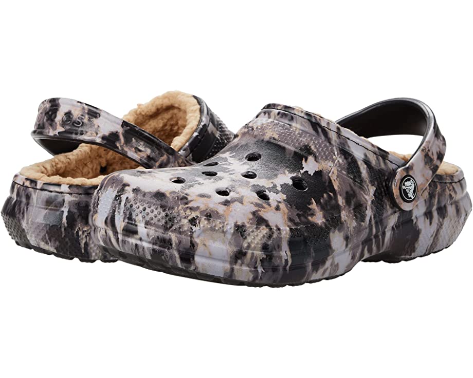 Сабо Classic Lined Tie-Dye Clog Crocs, черный - фото