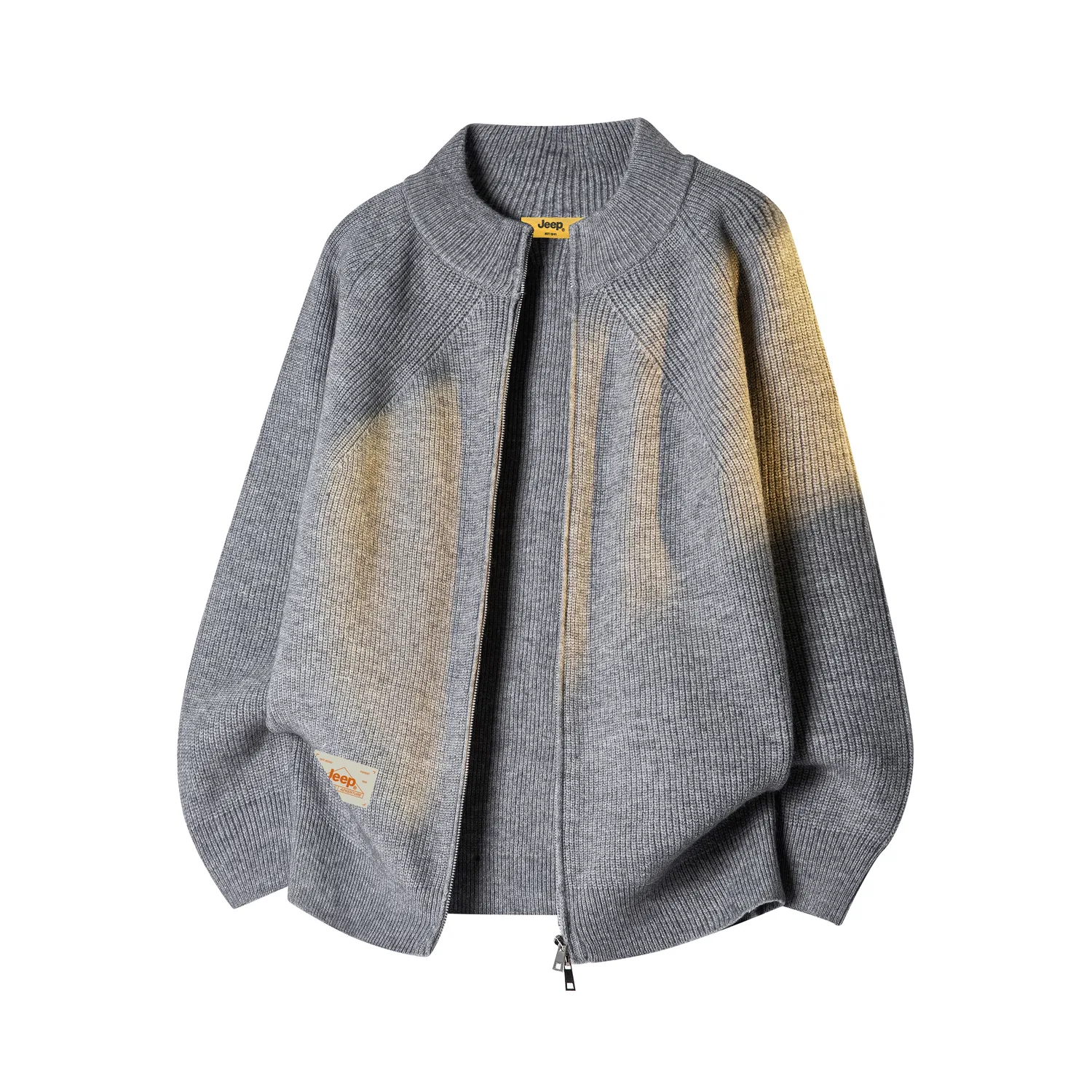 Детский свитер с круглым вырезом, прямой крой, Jeep, Medium Gray