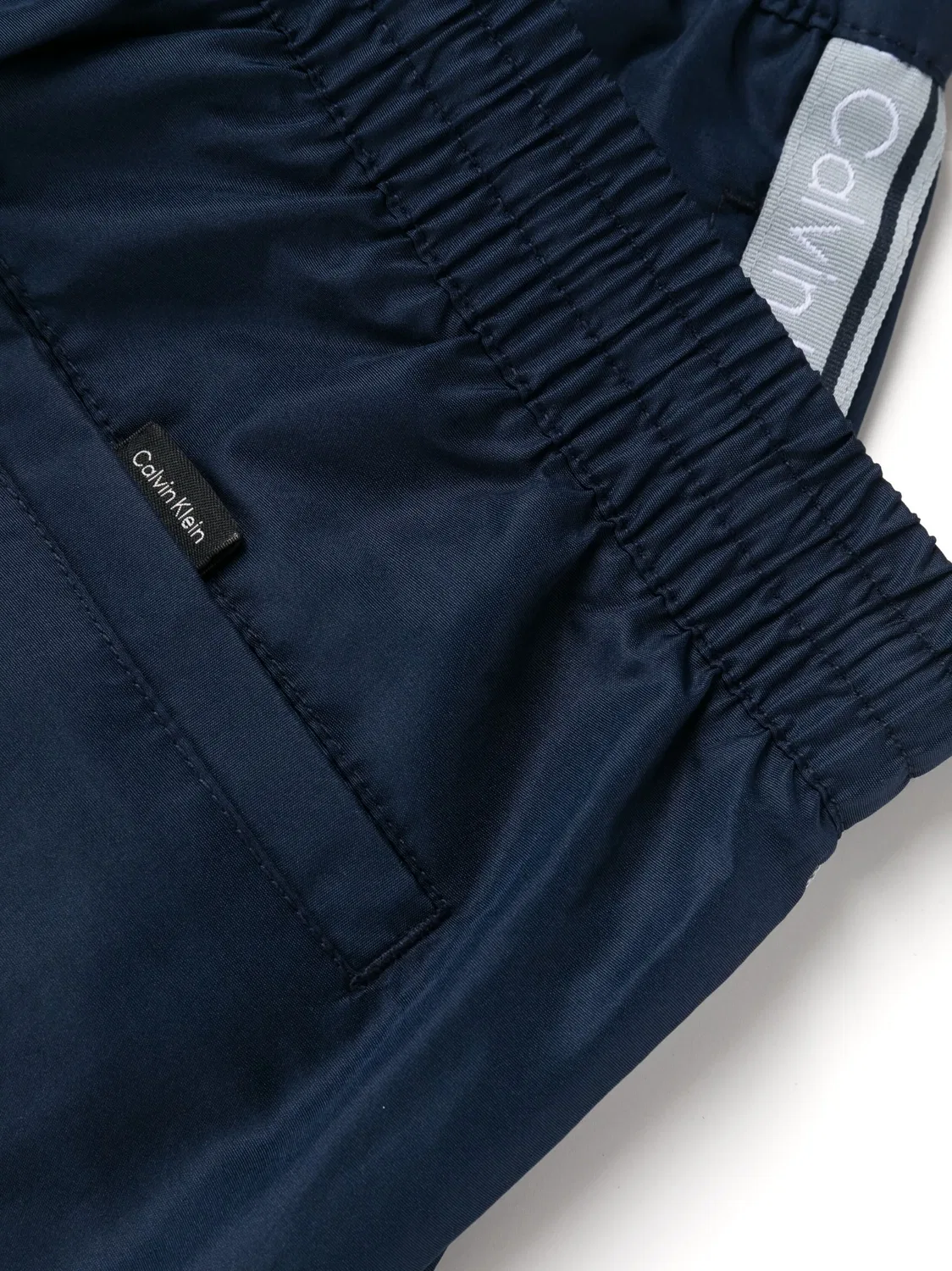 Плавательные шорты с лого-лентой, синие Calvin Klein, синий — фото 3
