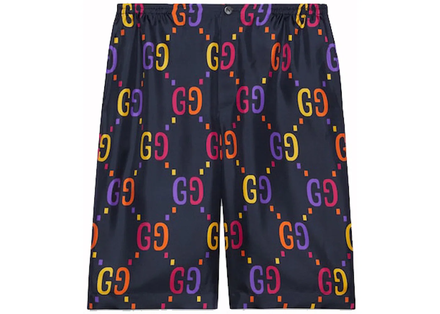 Мужские шорты с принтом Gucci, Dark Blue Multi