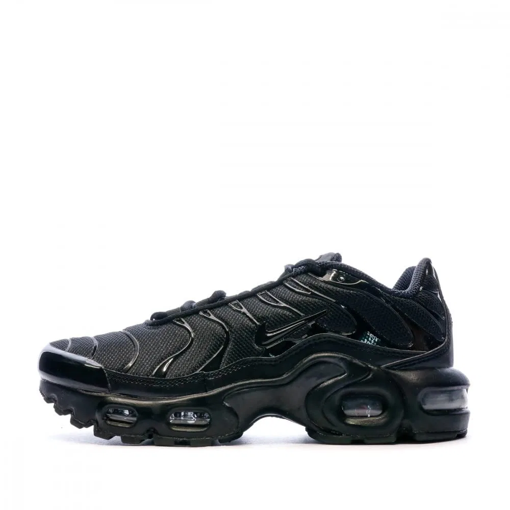 Детские кроссовки для девочек с сетчатым верхом Air Max Plus NIKE, Blue/Yellow/Black