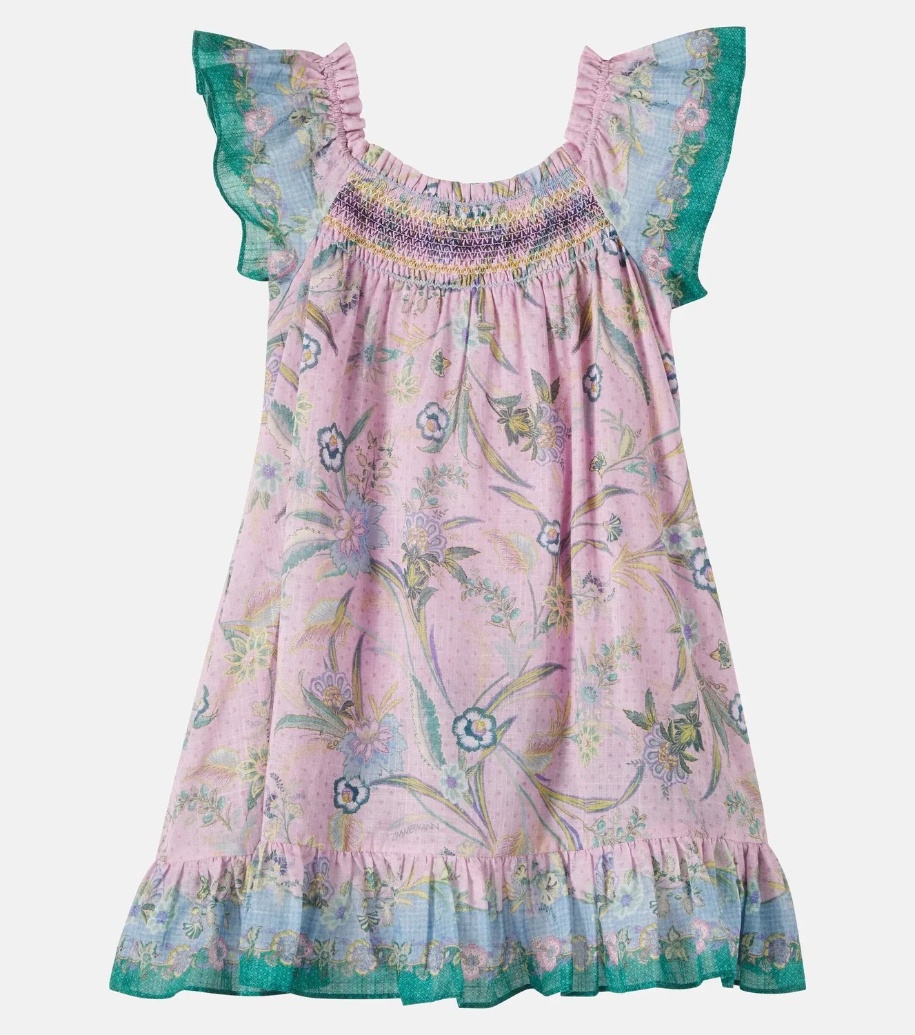 Платье хлопковое Zimmermann Kids, Lilac Scarf Floral — фото 3