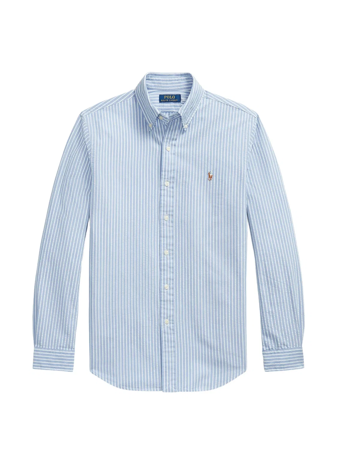 Хлопковая рубашка Oxford синяя Polo Ralph Lauren, синий