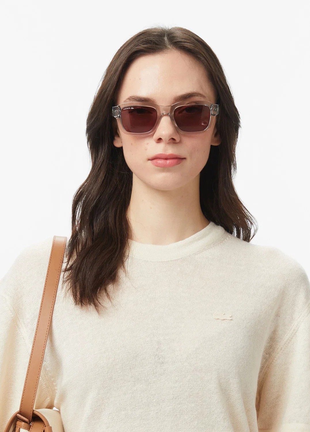 Свитер женский Lacoste, бежевый — фото 2