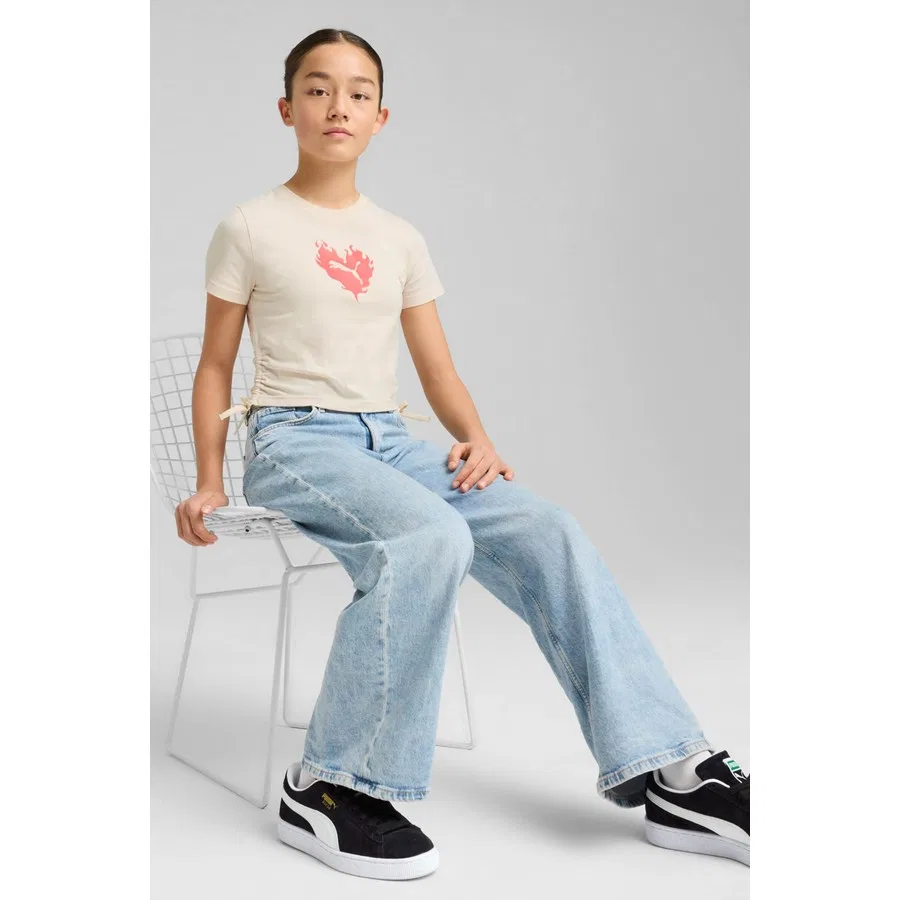 Футболка с завязками Flaming Love Knotted Tee Puma, Бежевый — фото 3