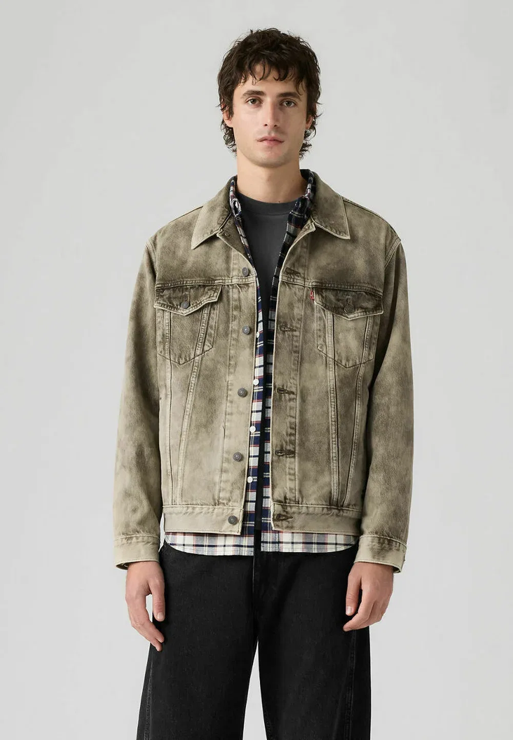 Свободная джинсовая куртка-тракер Levi'S, Wash It Out Rinse T - Greens