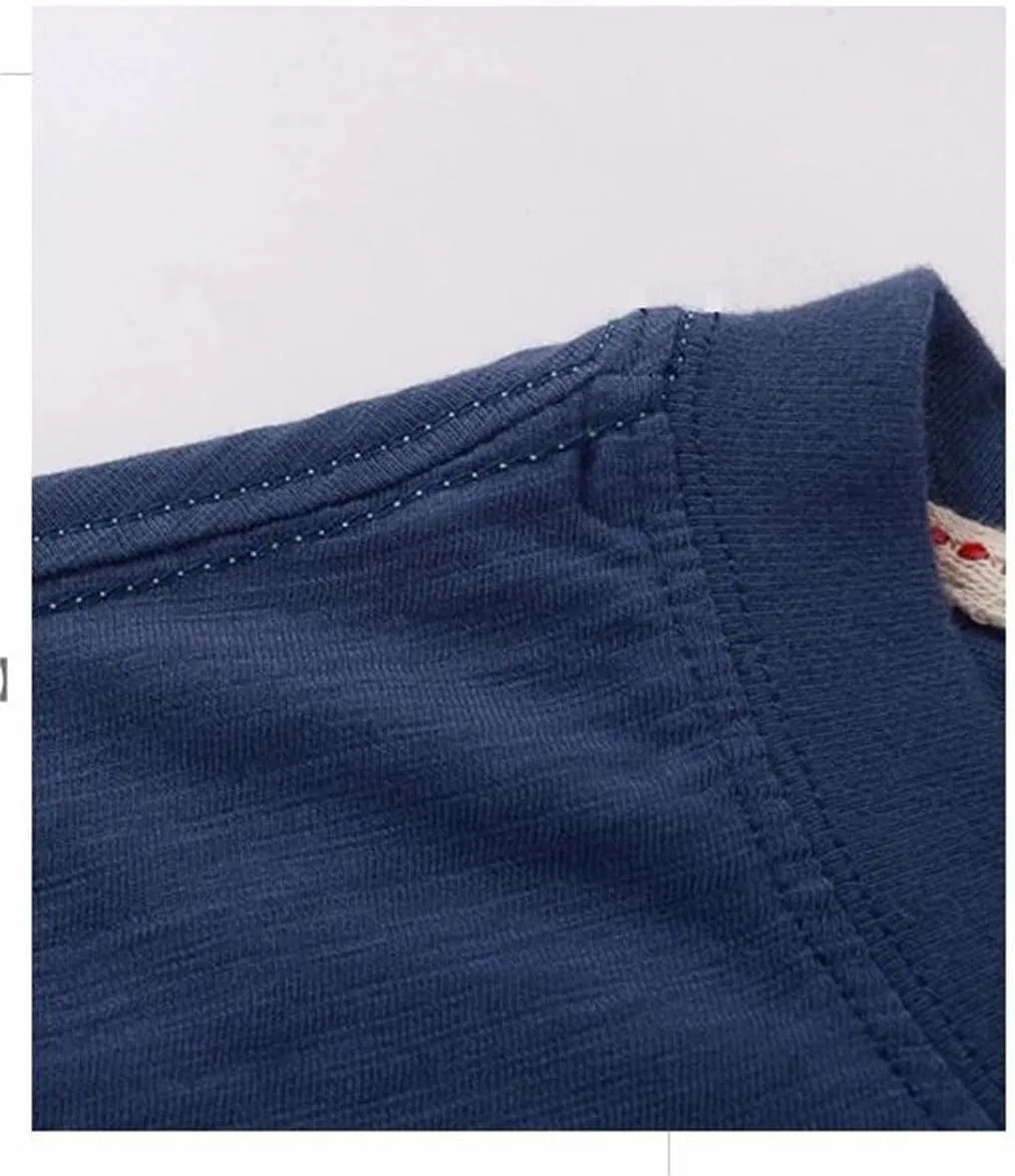 Мужская длинная футболка с круглым вырезом Cotton Solid Color Slim, White — фото 3