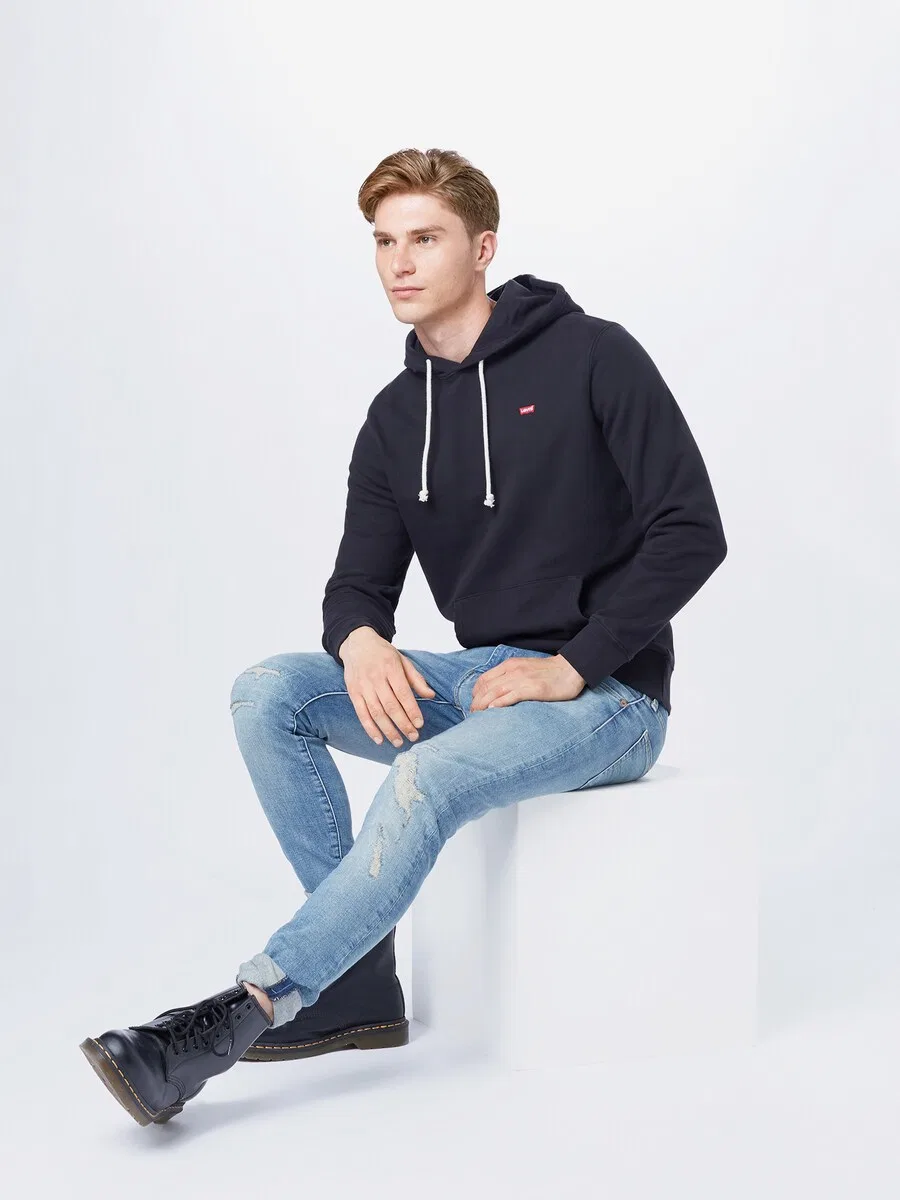 Толстовка LEVI'S стандартного кроя «Original Housemark» черного цвета — фото 4